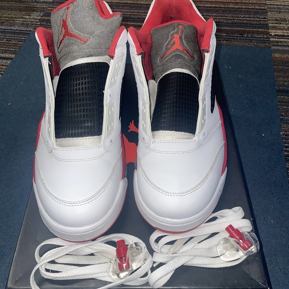 Nike Air Jordan 5 Retro Low Fire Red 2016 819171-101 Men's Size 12